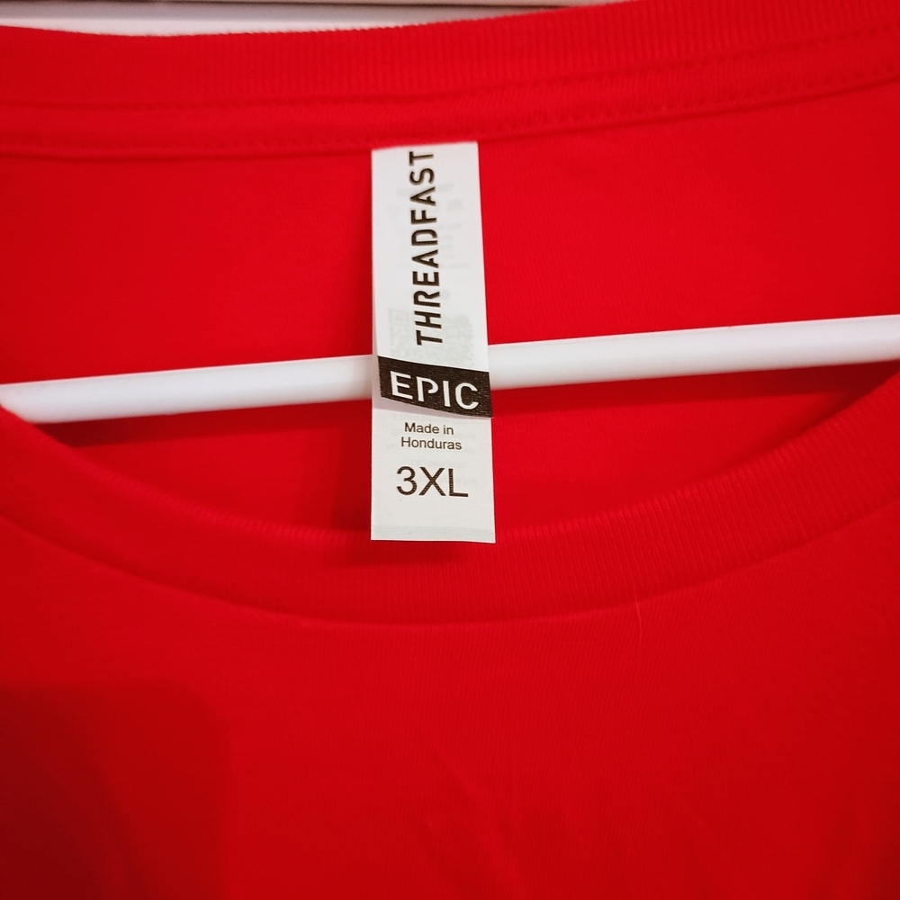Red Long Sleeve Men's Tee - Picture 2 of 4